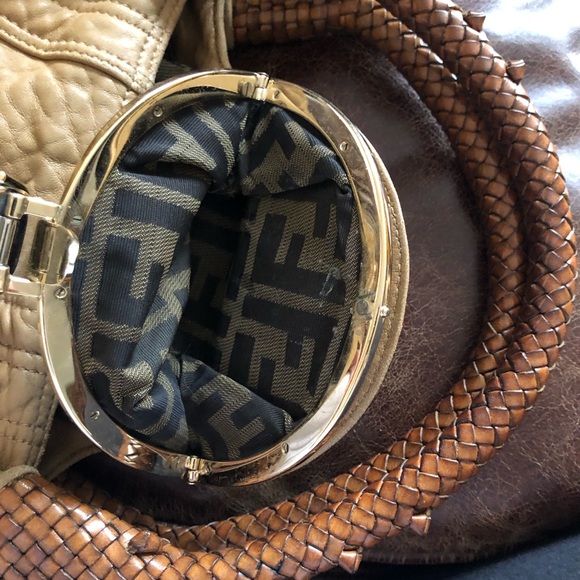 Fendi Authentic Small Spy Leather Tan Bag - Picture 5 of 8